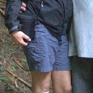 Eddie Bauer Cargo Utility Shorts Blue Gray Pockets mid rise 7.5" inseam Size 8